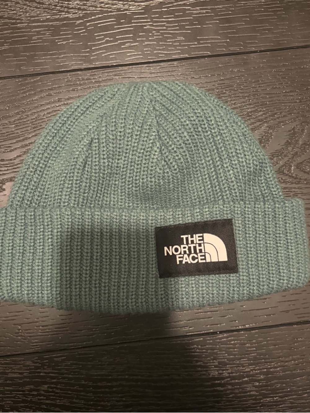 The North Face shallow Knit Beanie in Sea foam Green